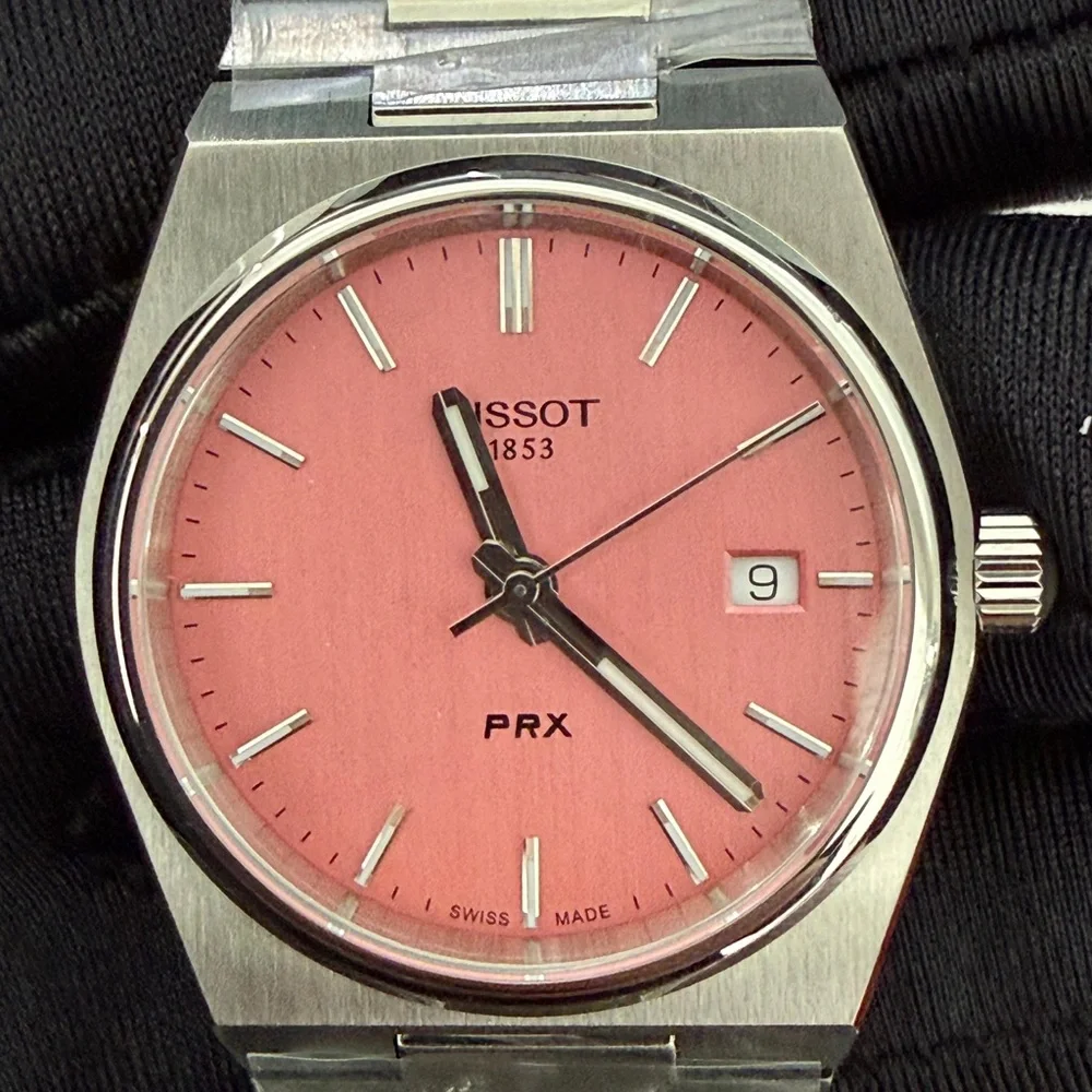 NIB Tissot PRX Stainless Steel Watch with Pink Watch - Picture 7 of 8